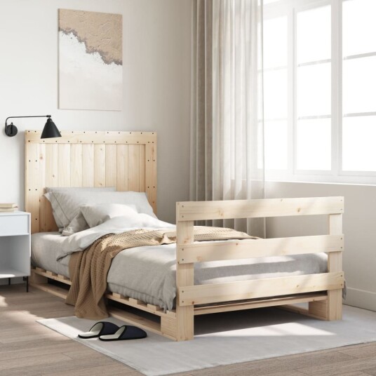  Sengeramme med hodegavl 100x200 cm heltre furu 3281539