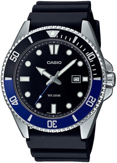 Casio Herreklokke MDV 107 1A2VEF Collection Sort/Gummi Ø44.2 mm