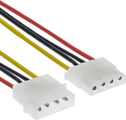 Inline 29650F 0,5 M Molex 4 Pin Molex 4 Pin Hankjønn Hunkjønn Flerfarget