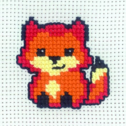 Permin Broderisett Fox 8x8cm