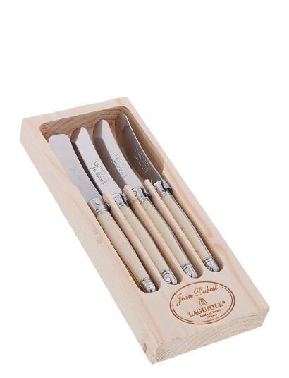 Jean Dubost Smørkniv 4 Stk Laguiole Beige L20CM