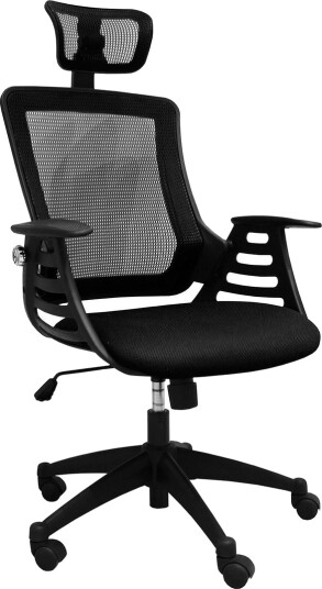 Kontorstol Merano Nakkestøtte 645x49x96-103 Svart - Svart/Grå