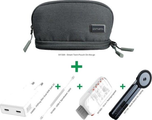 4Smarts 541847, Notatblokk Monteringsplate, Grå, Hvit, Universell, Compatible With Usb-C Devices Such As Notebooks, Tablets, Smartphones And Other Devices Supporting..., 4Smarts, 100 - 240 V