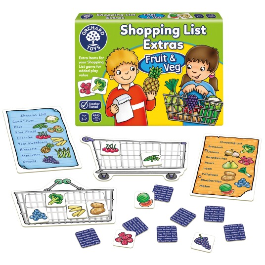 Orchard Toys Shopping List Ekstra Frukt og Grønnsaker Barnespill