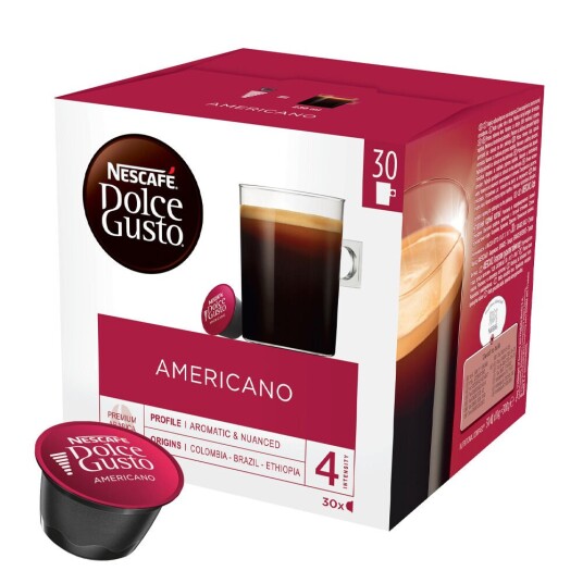 Dolce Gusto Nescafé Big Pack Americano til Dolce Gusto. 30 kapsler
