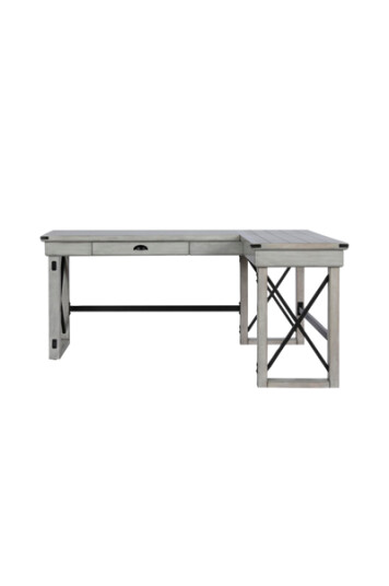 Dorel Home Skrivebord L-form med hevbar bordplate Wildwood 1636897-02-0 1724382-02-0