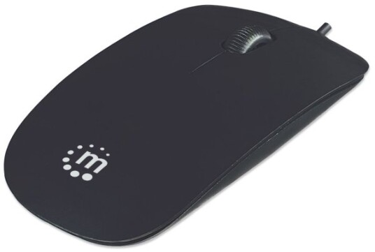 Manhattan 177658, Ambidekstriøs, Optisk, Usb Type-A, 1000 Dpi, Sort Manhattan 177658, Ambidekstriøs, Optisk, Usb Type-A, 1000 Dpi, Sort