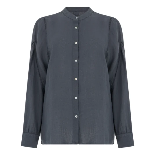 120% Lino, Dame, Bluser & Skjorter, Grå, M, 120% Lino, Dame, Bluser & Skjorter, Grå, M,