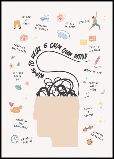 Way To Calm Mind Plakat Plakat / 40x50cm