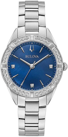 Bulova Dameklokke 96R243 Classic Blå/Stål Ø32 mm Bulova Dameklokke 96R243 Classic Blå/Stål Ø32 mm