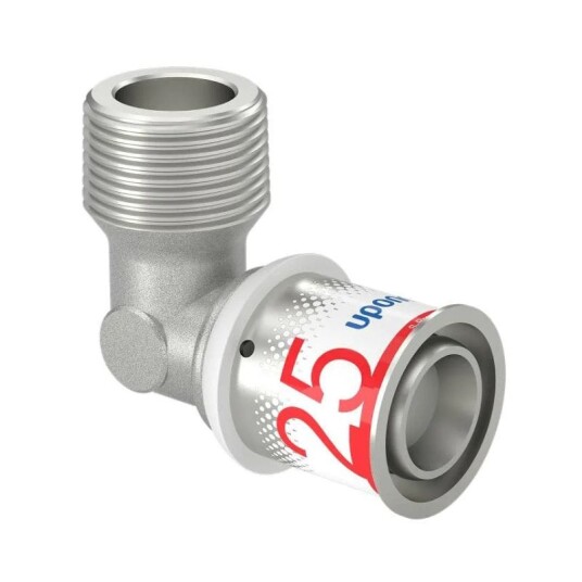 Uponor S-Press Plus 90° Vinkelovergang Utvendig Gjenge 25 mm x 20 mm
