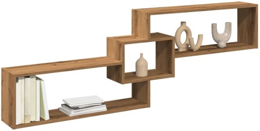 Veggskap 158x18x53 cm artisan eik konstruert tre
