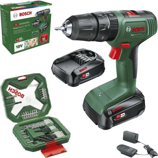 Bosch EasyImpact 18V-40 Slagbormaskin Med 2x2.0Ah batterier