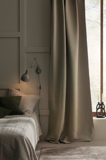 Ellos Home Mørkleggingsgardin Daniella 1 pakning Beige