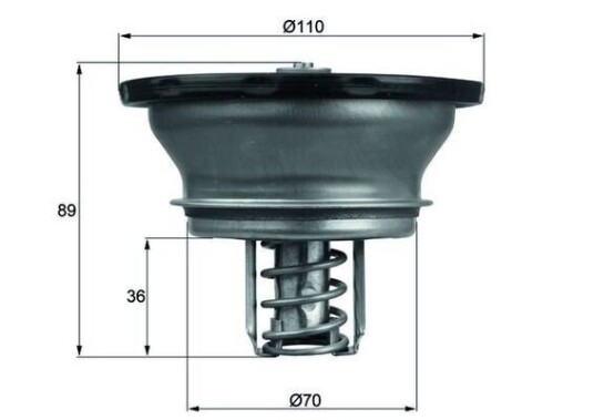 Termostat MAHLE ORIGINAL THD 3 76
