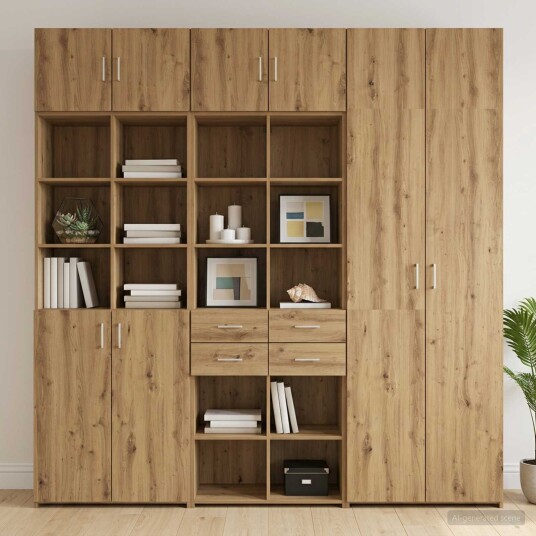 vidaXL Lagringsskap med Hyller Artisan eik 70 x 42,5 x 225 cm