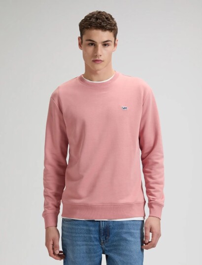 Lee Jeans Patch Crew Sws   Pink   M x 00