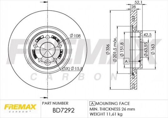 Bremseskive FREMAX BD-7292