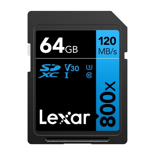 LEXAR PRO 800X SDXC MINNEKORT UHS-I R120/45MB 64GB LEXAR PRO 800X SDXC MINNEKORT UHS-I R120/45MB 64GB