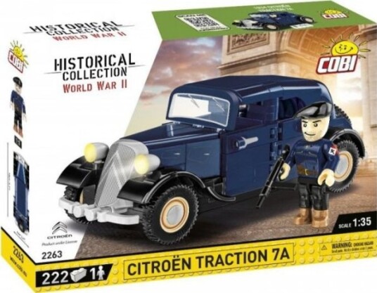 Cobi 1934 Citroen Traction 7A Byggeklosser 3 År Plast 222 Stykker Cobi 1934 Citroen Traction 7A Byggeklosser 3 År Plast 222 Stykker