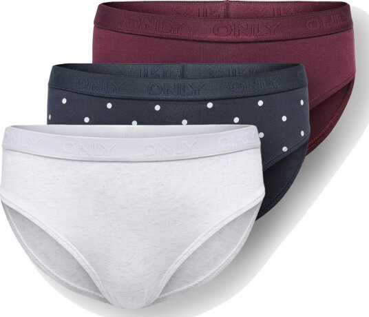 Kids Only Lola 3 Pack Logo Briefs Burgunder 122/128