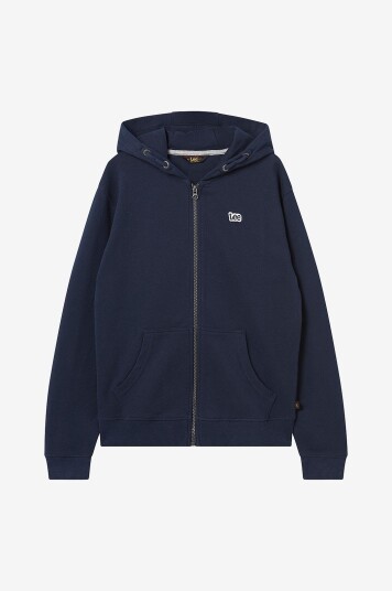 Lee Hettegenser Badge LB Zip Through Hoodie Blå