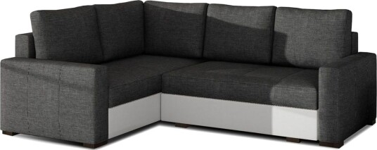 Seksjon Eltap Corona 235x162x90 cm Sawana 05 Soft 17 Grå Hvit Venstre