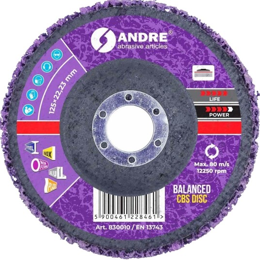 Andre Slipeskive CBS 125 mm