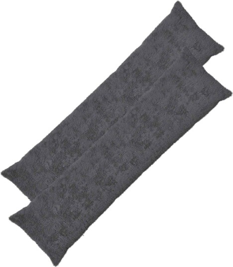 vidaXL Putetrekk 2 stk. HEERLEN Mørkegrå 40 x 145 cm Faux Kanin Pels