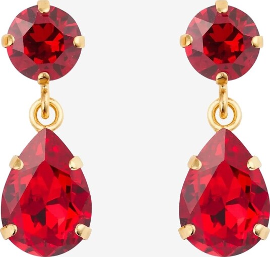 Caroline Svedbom Mini Drop Earrings Gold - SCARLET - One Size