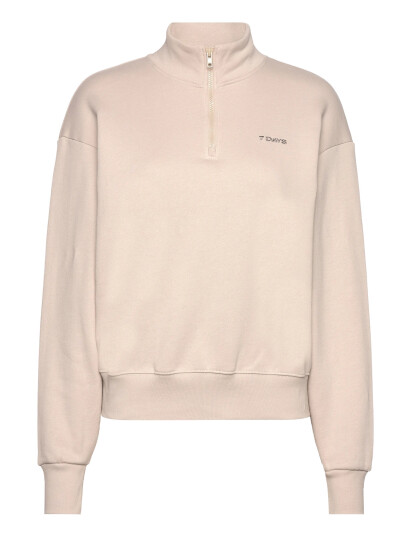 7 DAYS Active Organic Fitted Half Zip - Cream - L