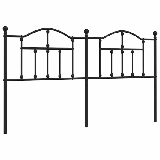 vidaXL Sengegavl i metall svart 180 cm