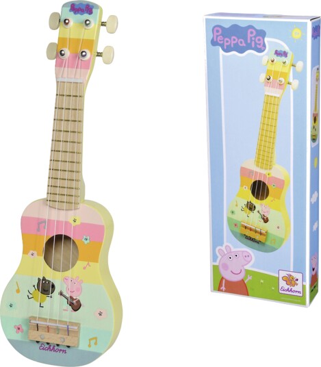 Gurli Gris Peppa Pig Wooden Ukulele 43Cm Multi/patterned ONE SIZE