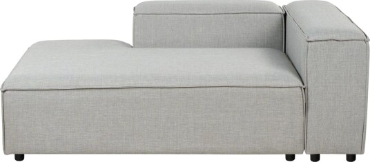 Schäslong Beliani Ardal Beige svart Högervänd Grey\|\|Black Right faced