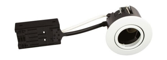 Luna Hurtigmontering 230V GU10 IP44 SS316 hvit rund