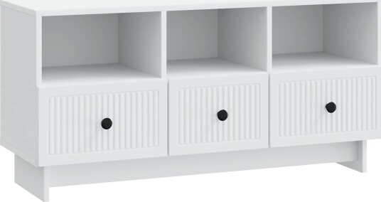  TV skap med skuff Hvit 102 x 34,5 x 50 cm Konstruert tre