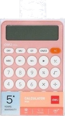 Deli Deli Kontorkalkulator M124 Rosa Deli Deli Kontorkalkulator M124 Rosa
