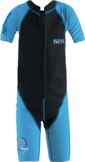 Seac Badedrakt   Dolphin Shorty Boy 1,5 mm   Neopren   Svart/B   Seac   11 år 146   Badetøy Blå
