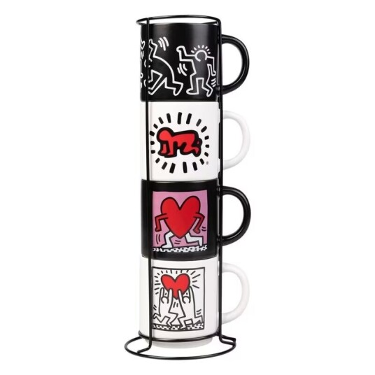 Grupo Erik Keith Haring set of 4 mugs Grupo Erik Keith Haring set of 4 mugs