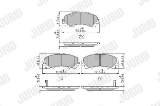 Bremseklosser JURID 573789J Bremseklosser JURID 573789J