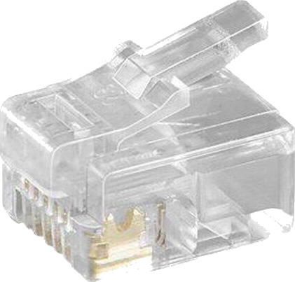 RJ12 Modular Plug for Flat Cables 6-Pin
