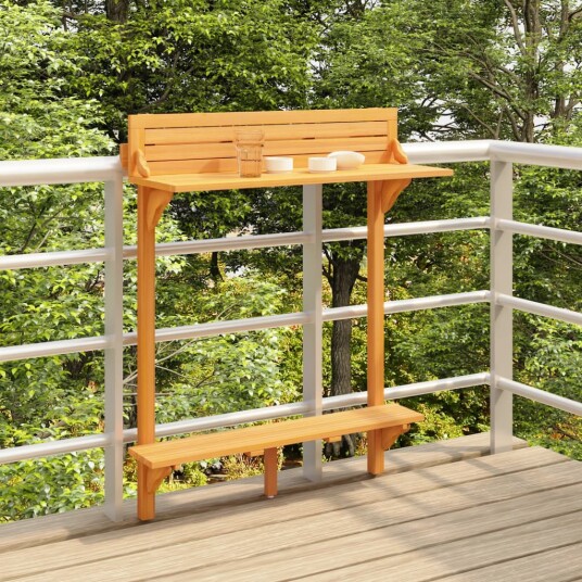 vidaXL Barbord for balkong 90x37x122,5 cm heltre akasie vidaXL Barbord for balkong 90x37x122,5 cm heltre akasie