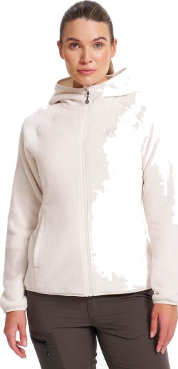 Revolutionrace Fog Fluffy Hooded Fleece Dame Tofu 3XL Dame Overdeler Fleece & midlayers