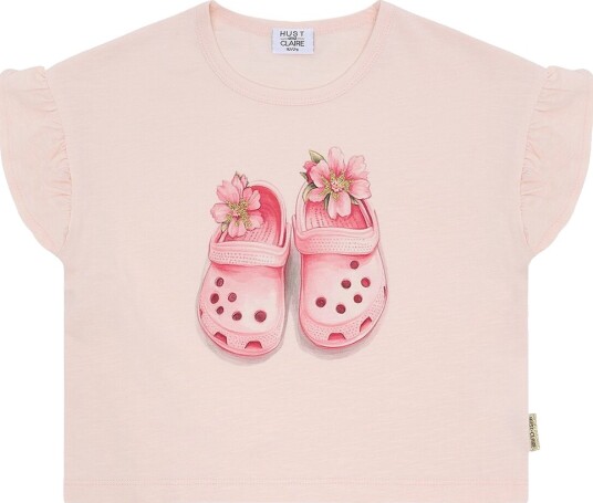 Hust and Claire T-skjorte - Alma - Kvarts m. Sandaler - Hust and Claire - 4 år (104) - T-skjorte Beige Rosa