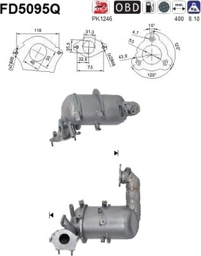 Partikkelfilter AS FD5095Q