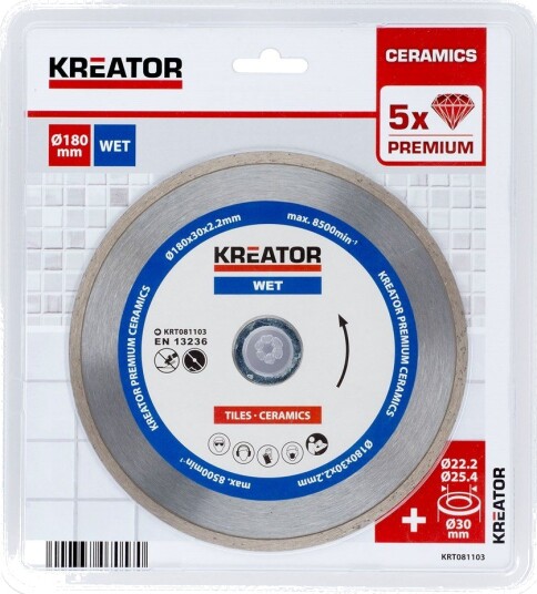 Diamantblader for fliser 180 mm PREMIUM