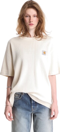 T skjorte Carhartt WIP S/S Nelson Waffle T Shirt UNISEX Natural XL