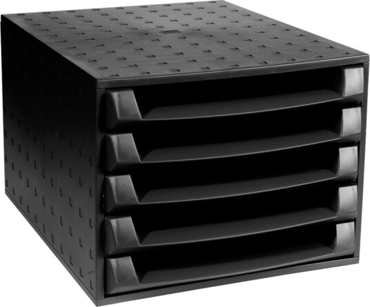 Exacompta Ecoblack The Box Skuffskap 5 Skuffer For A4 Plus 210 X 330 Mm