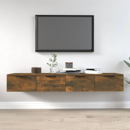 vidaXL Veggskap 2 stk r?kt eik 68x30x20 cm konstruert tre vidaXL Veggskap 2 stk r?kt eik 68x30x20 cm konstruert tre