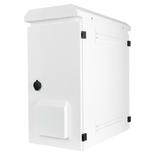 Deltaco Veggskap med vertikal montering og l??s 600x280x600mm Hvit Deltaco Veggskap med vertikal montering og l??s 600x280x600mm Hvit